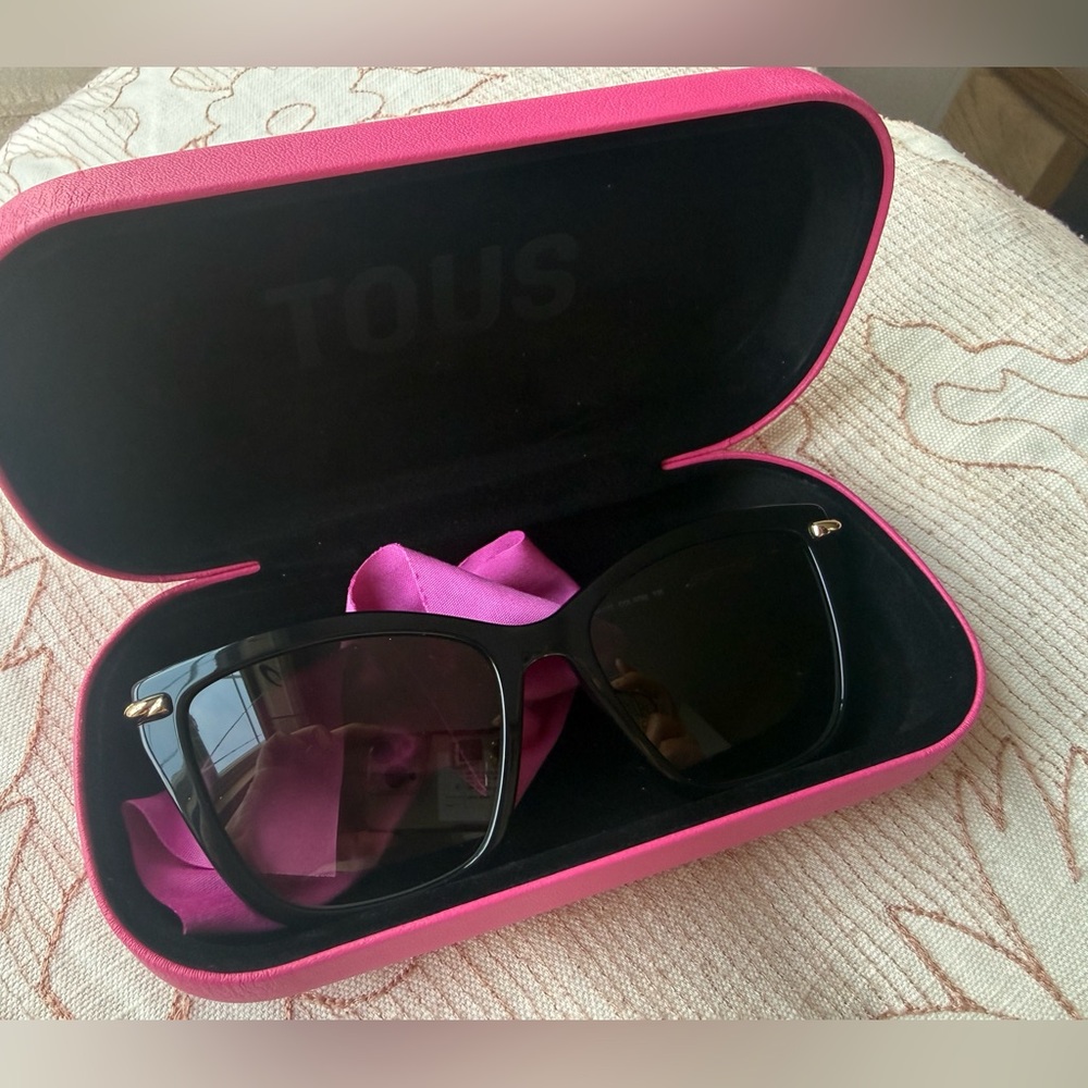 Tous Black Sunglasses with Pink Case